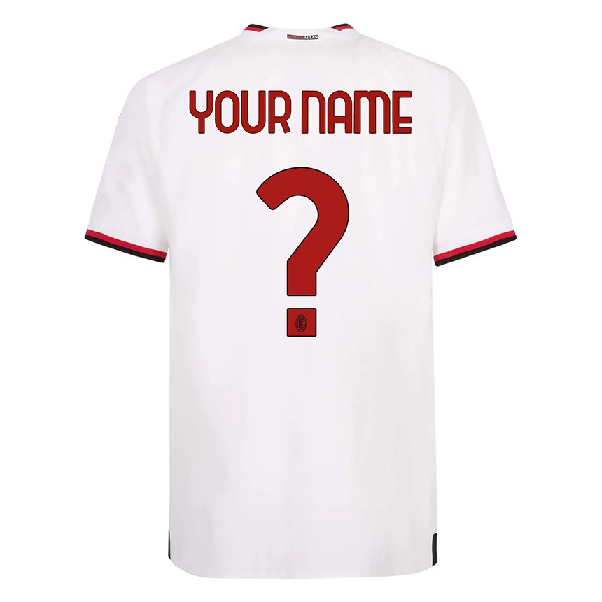 Homme Maillot Votre Nom #0 Blanc Rouge Tenues Extérieur 2022/23 T-shirt Belgique