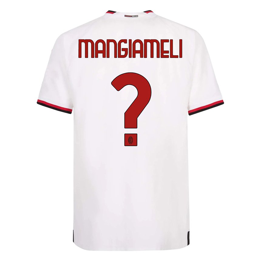 Herren Federico Mangiameli #0 Weiß Rot Auswärtstrikot Trikot 2022/23 T-shirt Belgien