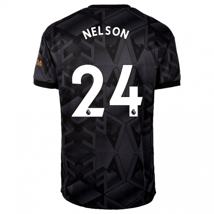 Herren Reiss Nelson #24 Schwarz Grau Auswärtstrikot Trikot 2022/23 T-shirt Belgien