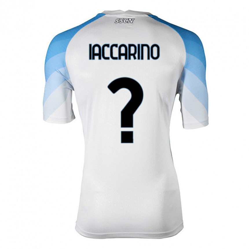 Herren Gennaro Iaccarino #0 Weiß Himmelblau Auswärtstrikot Trikot 2022/23 T-shirt Belgien