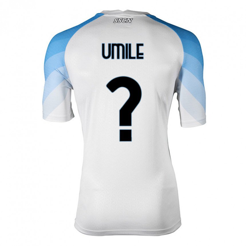 Herren Bruno Umile #0 Weiß Himmelblau Auswärtstrikot Trikot 2022/23 T-shirt Belgien