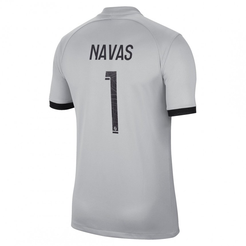 Herren Keylor Navas #1 Grau Auswärtstrikot Trikot 2022/23 T-shirt Belgien