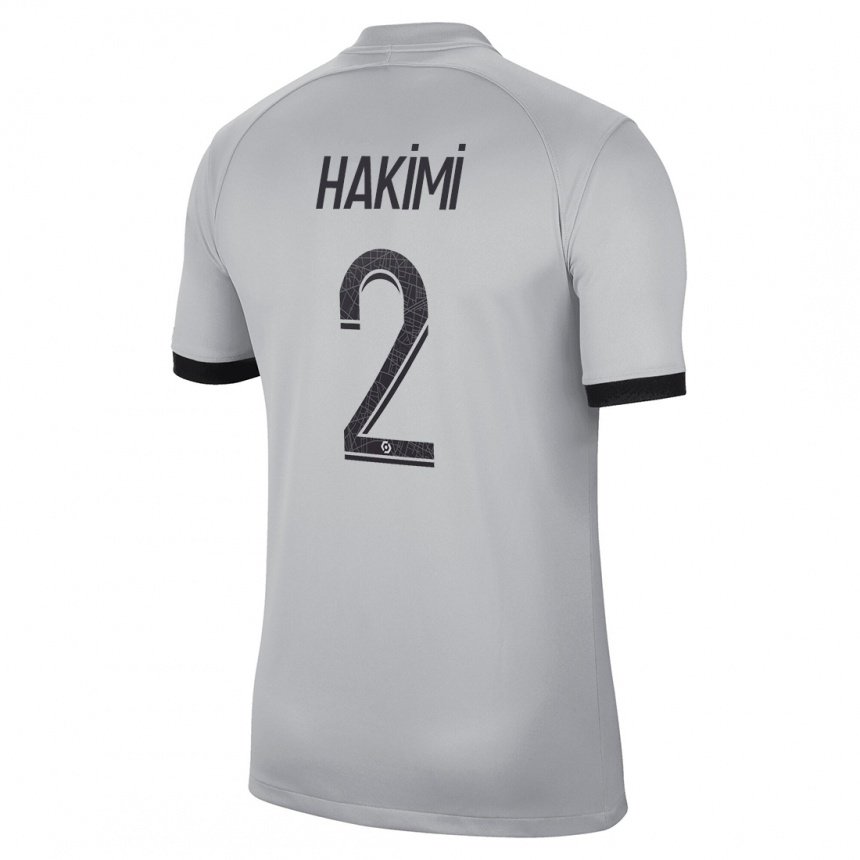 Herren Achraf Hakimi #2 Grau Auswärtstrikot Trikot 2022/23 T-shirt Belgien