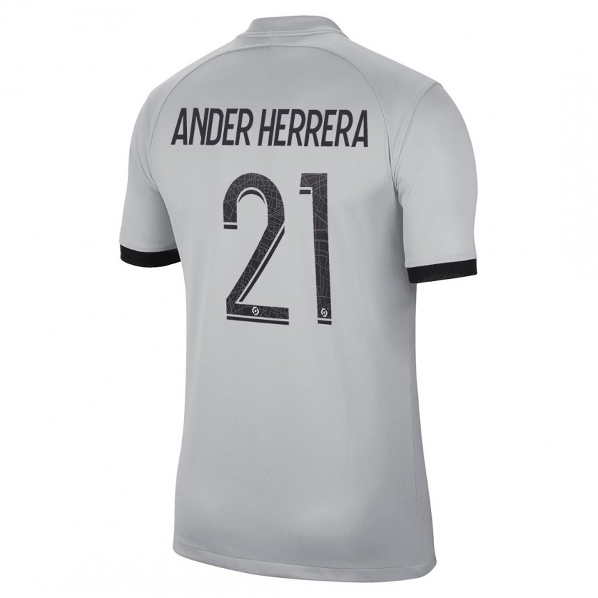 Homme Maillot Ander Herrera #21 Gris Tenues Extérieur 2022/23 T-shirt Belgique