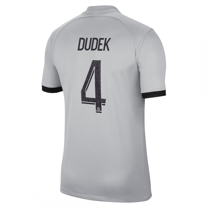 Herren Paulina Dudek #4 Grau Auswärtstrikot Trikot 2022/23 T-shirt Belgien
