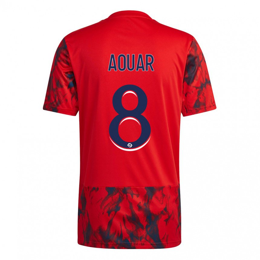 Homme Maillot Houssem Aouar #8 Espace Rouge Tenues Extérieur 2022/23 T-shirt Belgique