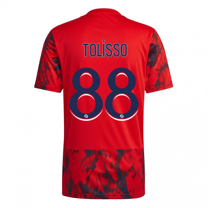 Homme Maillot Corentin Tolisso #88 Espace Rouge Tenues Extérieur 2022/23 T-shirt Belgique