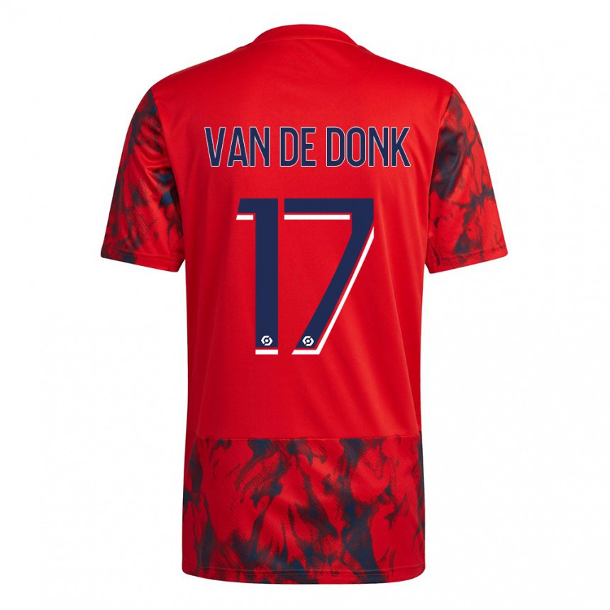 Homme Maillot Danielle Van De Donk #17 Espace Rouge Tenues Extérieur 2022/23 T-shirt Belgique