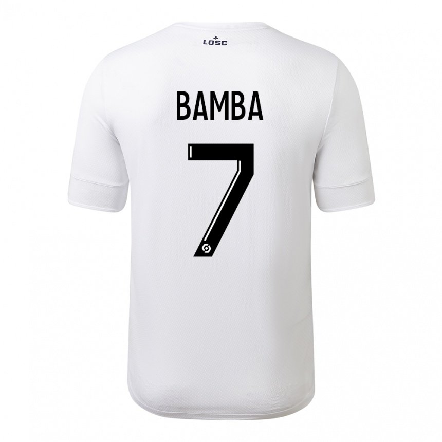 Homme Maillot Jonathan Bamba #7 Blanc Cramoisi Tenues Extérieur 2022/23 T-shirt Belgique