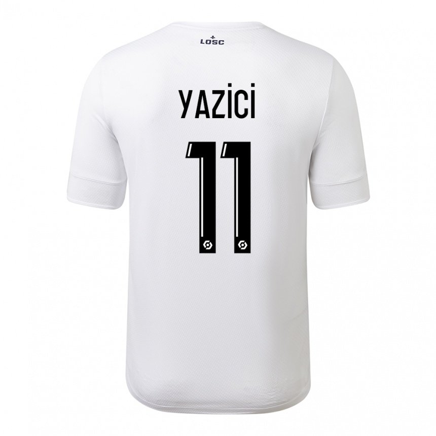 Homme Maillot Yusuf Yazici #11 Blanc Cramoisi Tenues Extérieur 2022/23 T-shirt Belgique