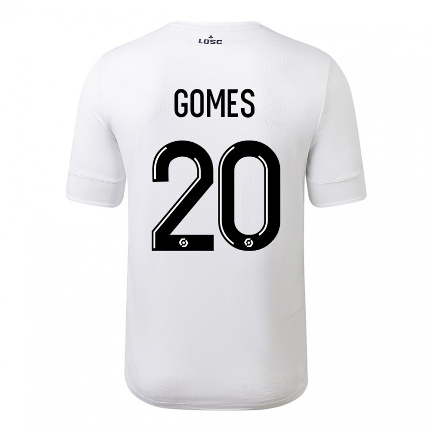 Homme Maillot Angel Gomes #20 Blanc Cramoisi Tenues Extérieur 2022/23 T-shirt Belgique