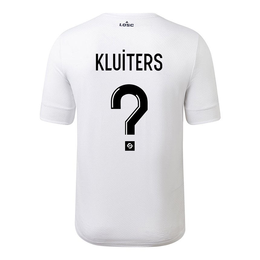 Homme Maillot Luuk Kluiters #0 Blanc Cramoisi Tenues Extérieur 2022/23 T-shirt Belgique