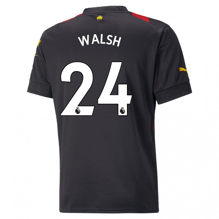 Homme Maillot Keira Walsh #24 Noir Rouge Tenues Extérieur 2022/23 T-shirt Belgique