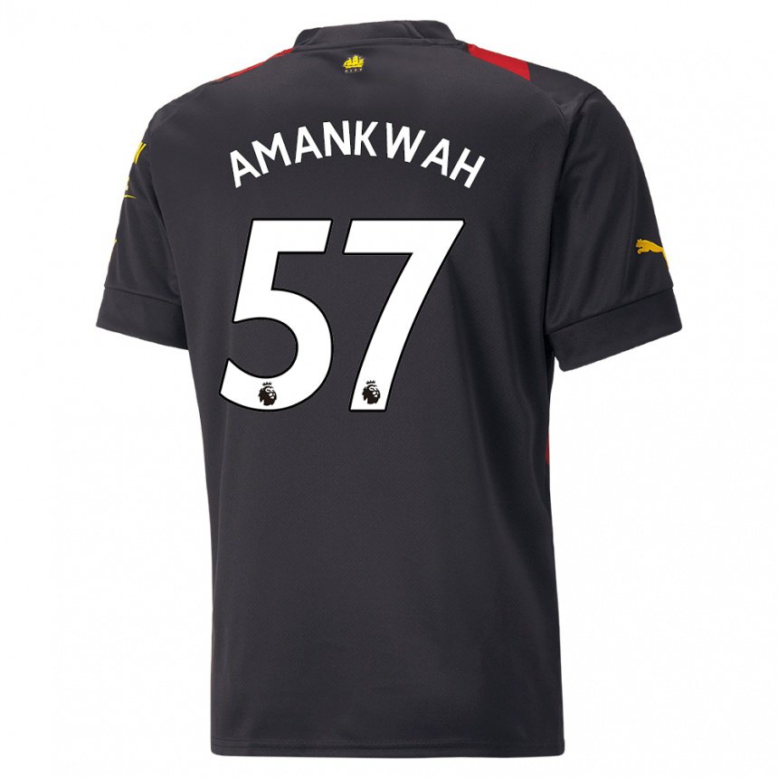Herren Yeboah Amankwah #57 Schwarz Rot Auswärtstrikot Trikot 2022/23 T-shirt Belgien