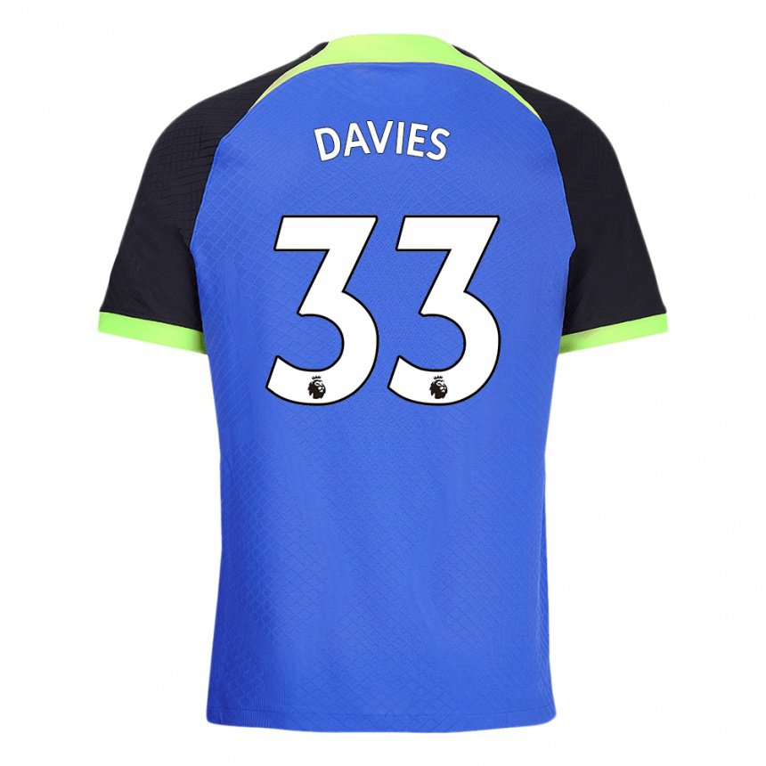 Herren Ben Davies #33 Blau Grün Auswärtstrikot Trikot 2022/23 T-shirt Belgien