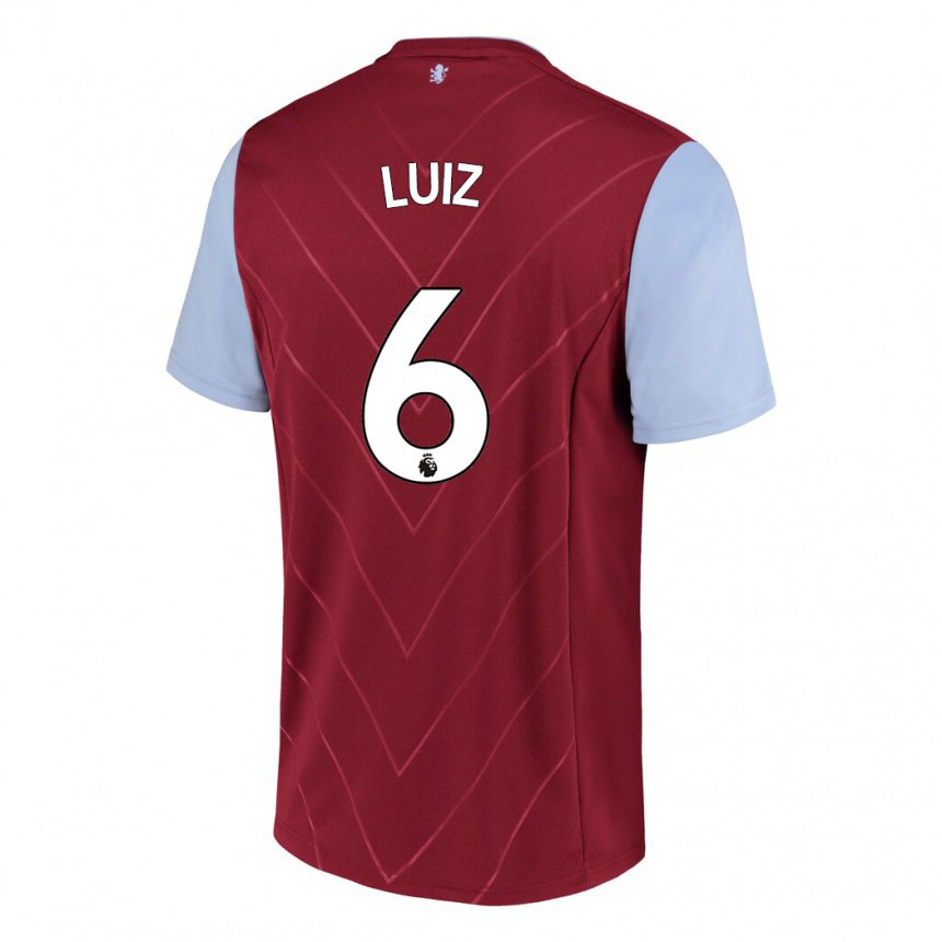 Damen Douglas Luiz #6 Wein Heimtrikot Trikot 2022/23 T-shirt Belgien