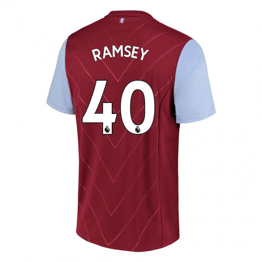 Damen Aaron Ramsey #40 Wein Heimtrikot Trikot 2022/23 T-shirt Belgien