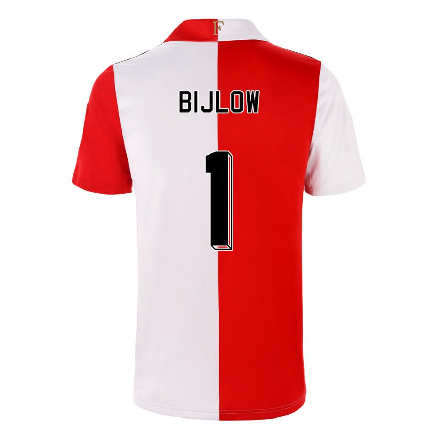 Femme Maillot Justin Bijlow #1 Piment Blanc Tenues Domicile 2022/23 T-shirt Belgique