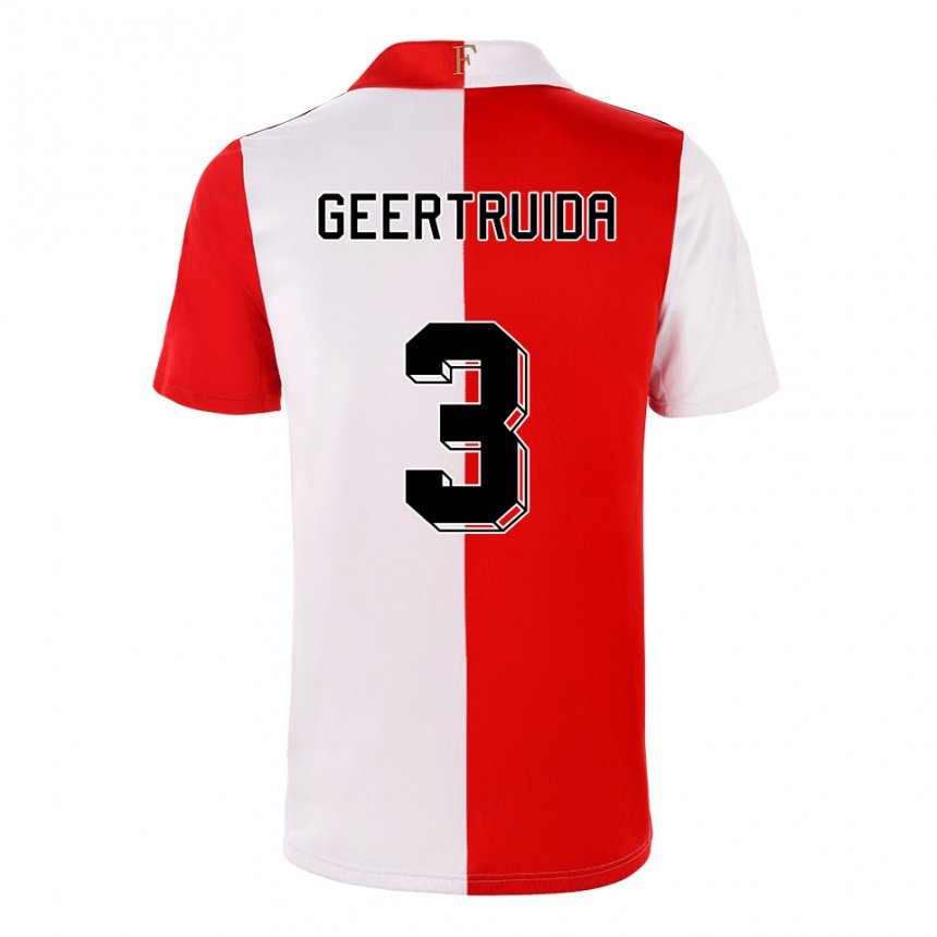Damen Lutsharel Geertruida #3 Chili Weiß Heimtrikot Trikot 2022/23 T-shirt Belgien
