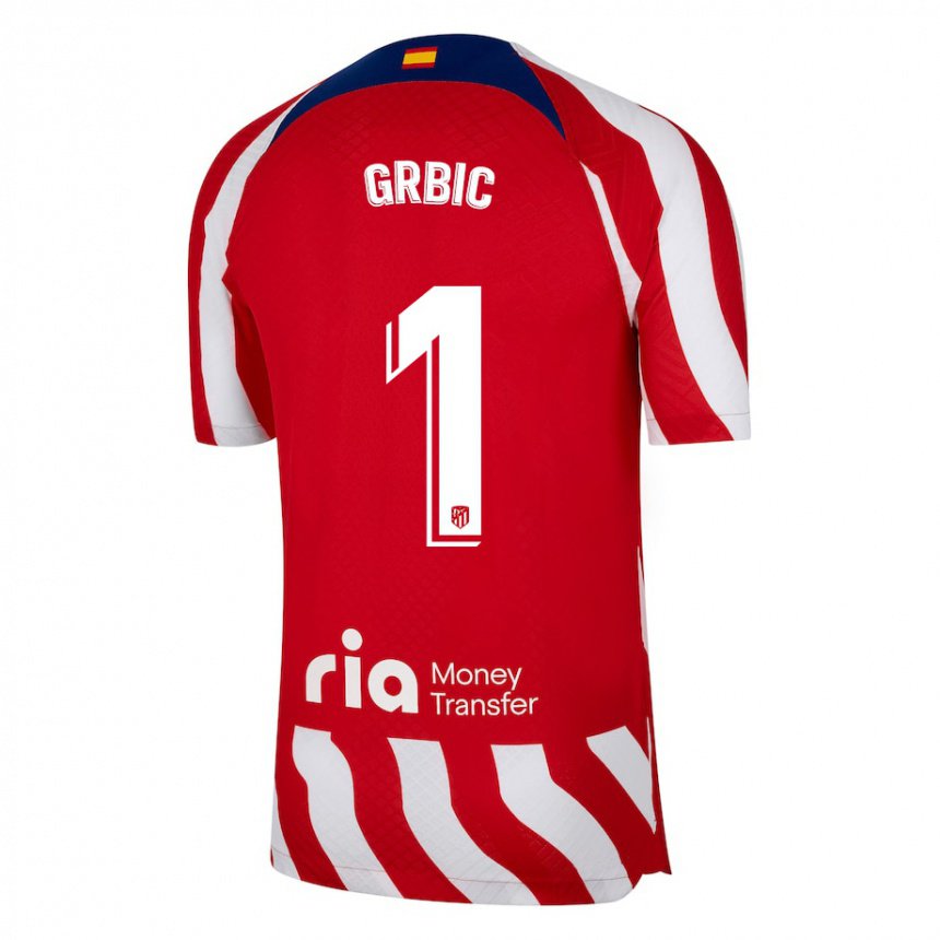 Damen Ivo Grbic #1 Rot Weiß Blau Heimtrikot Trikot 2022/23 T-shirt Belgien