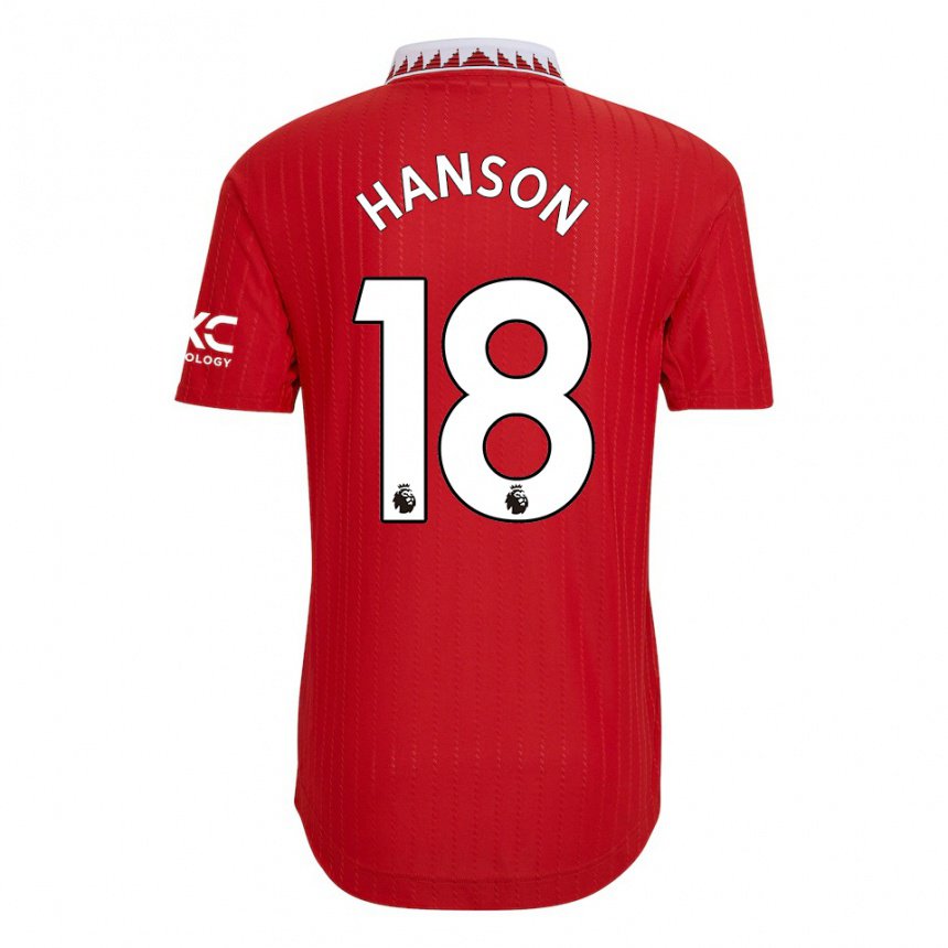Damen Kirsty Hanson #18 Rot Heimtrikot Trikot 2022/23 T-shirt Belgien