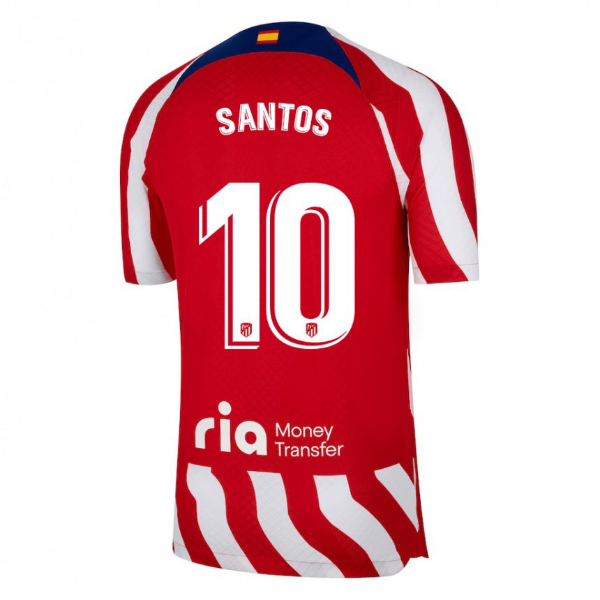 Damen Leicy Santos #10 Rot Weiß Blau Heimtrikot Trikot 2022/23 T-shirt Belgien