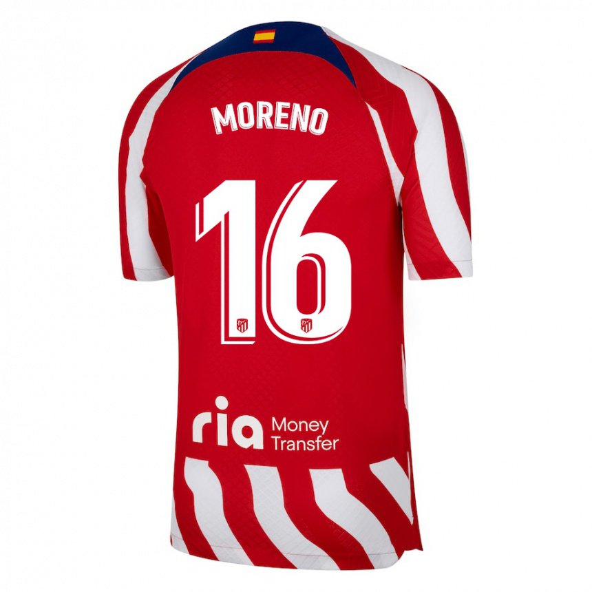 Damen Marco Moreno #16 Rot Weiß Blau Heimtrikot Trikot 2022/23 T-shirt Belgien