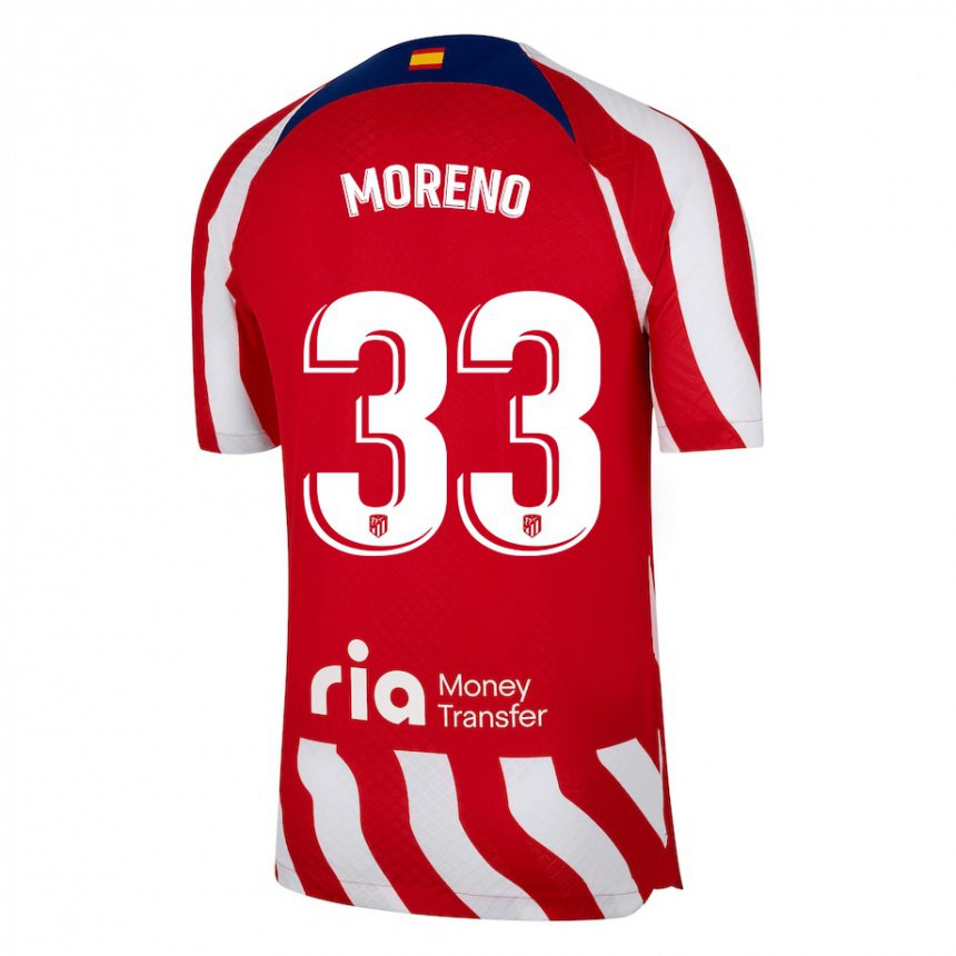 Damen Alberto Moreno #33 Rot Weiß Blau Heimtrikot Trikot 2022/23 T-shirt Belgien