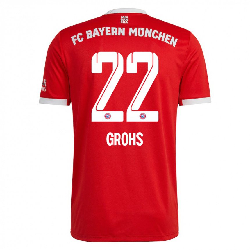 Damen Maria Luisa Grohs #22 Neonrot Weiß Heimtrikot Trikot 2022/23 T-shirt Belgien