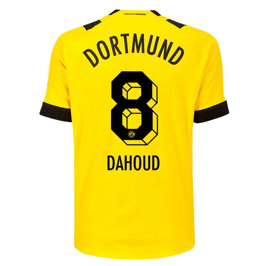 Damen Mahmoud Dahoud #8 Gelb Heimtrikot Trikot 2022/23 T-shirt Belgien