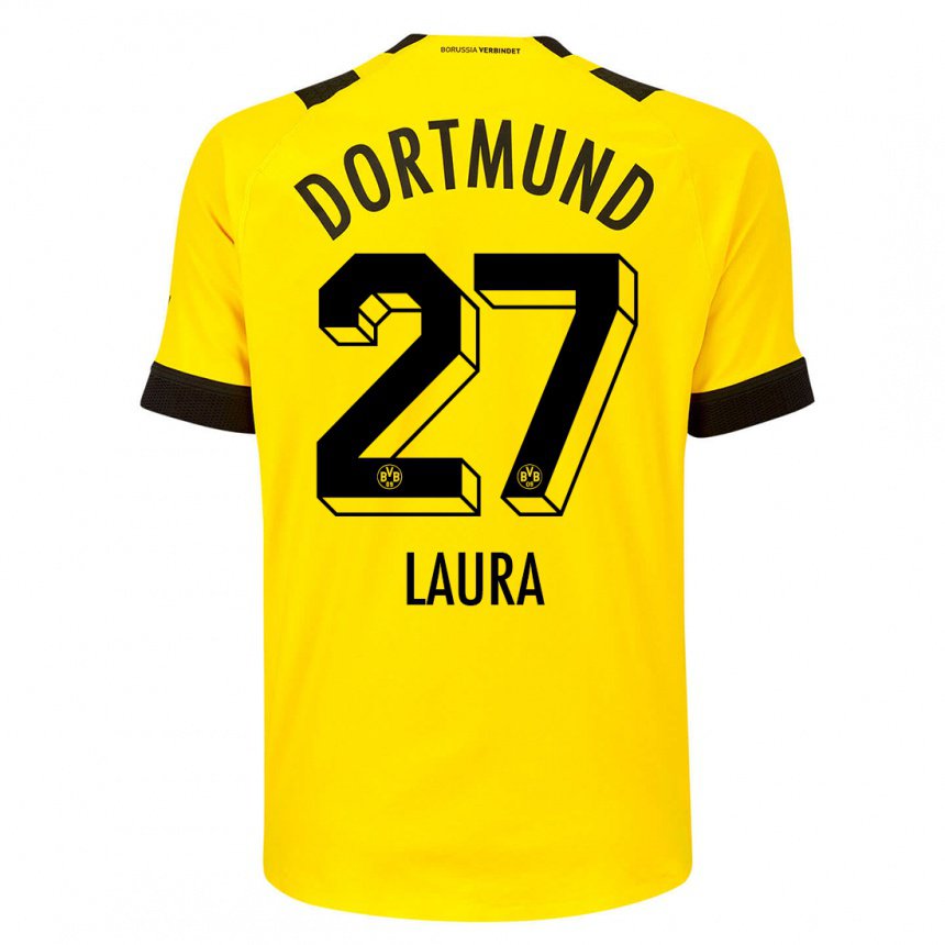 Damen Van Der Heijden Laura #27 Gelb Heimtrikot Trikot 2022/23 T-shirt Belgien
