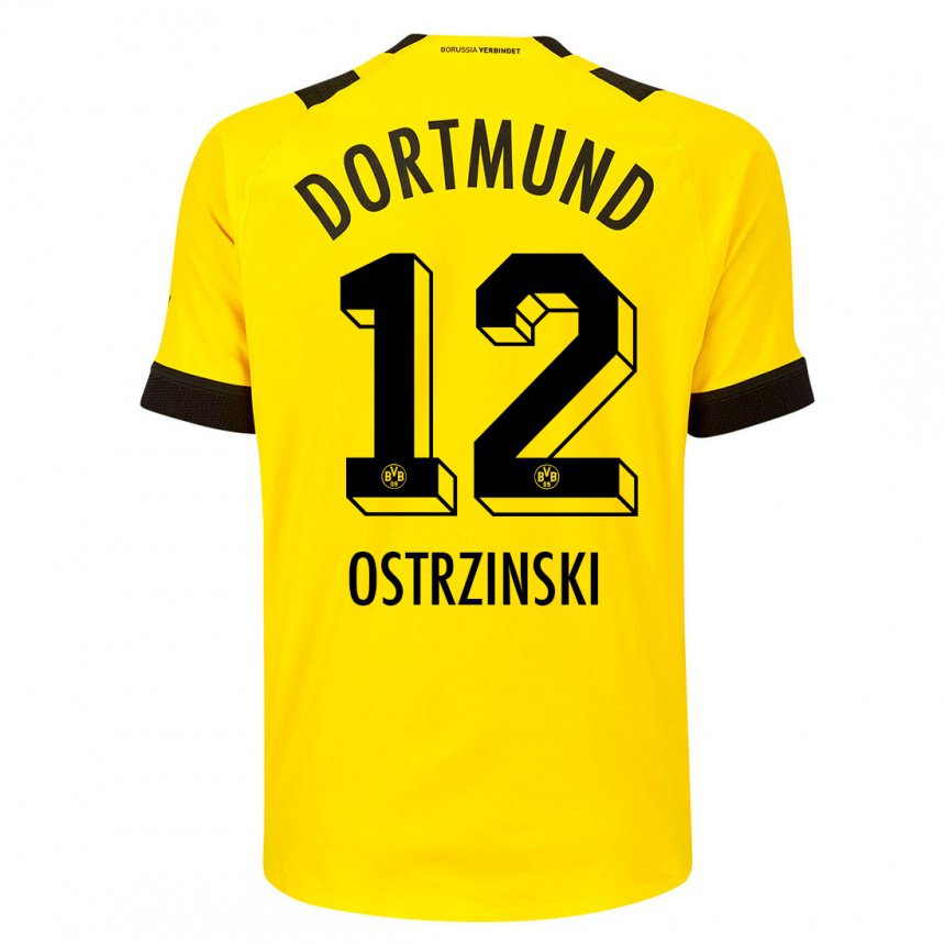 Damen Silas Ostrzinski #12 Gelb Heimtrikot Trikot 2022/23 T-shirt Belgien
