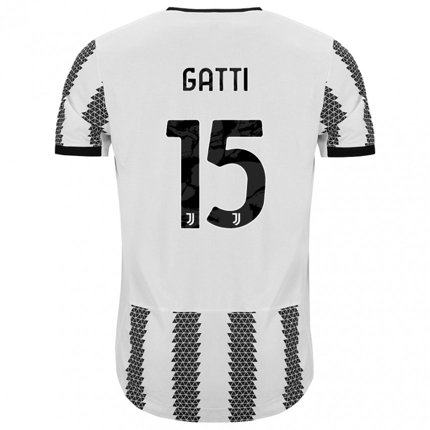 Damen Federico Gatti #15 Weiß Schwarz Heimtrikot Trikot 2022/23 T-shirt Belgien