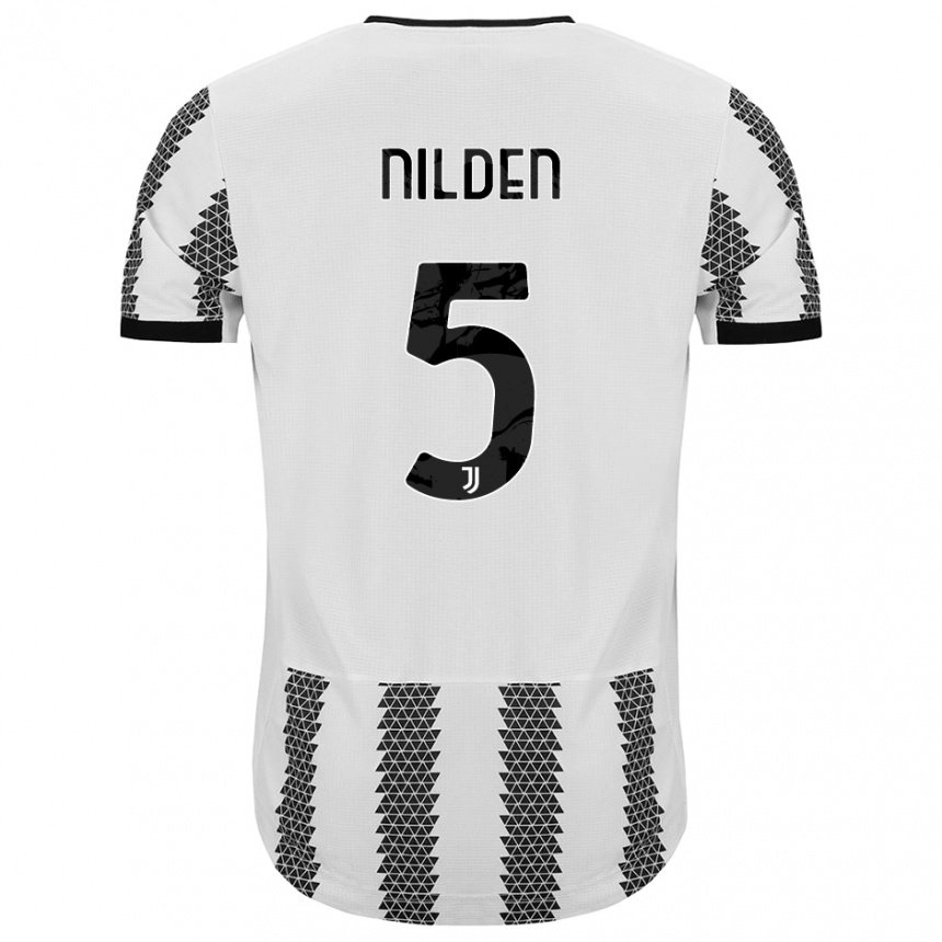 Damen Amanda Nilden #5 Weiß Schwarz Heimtrikot Trikot 2022/23 T-shirt Belgien