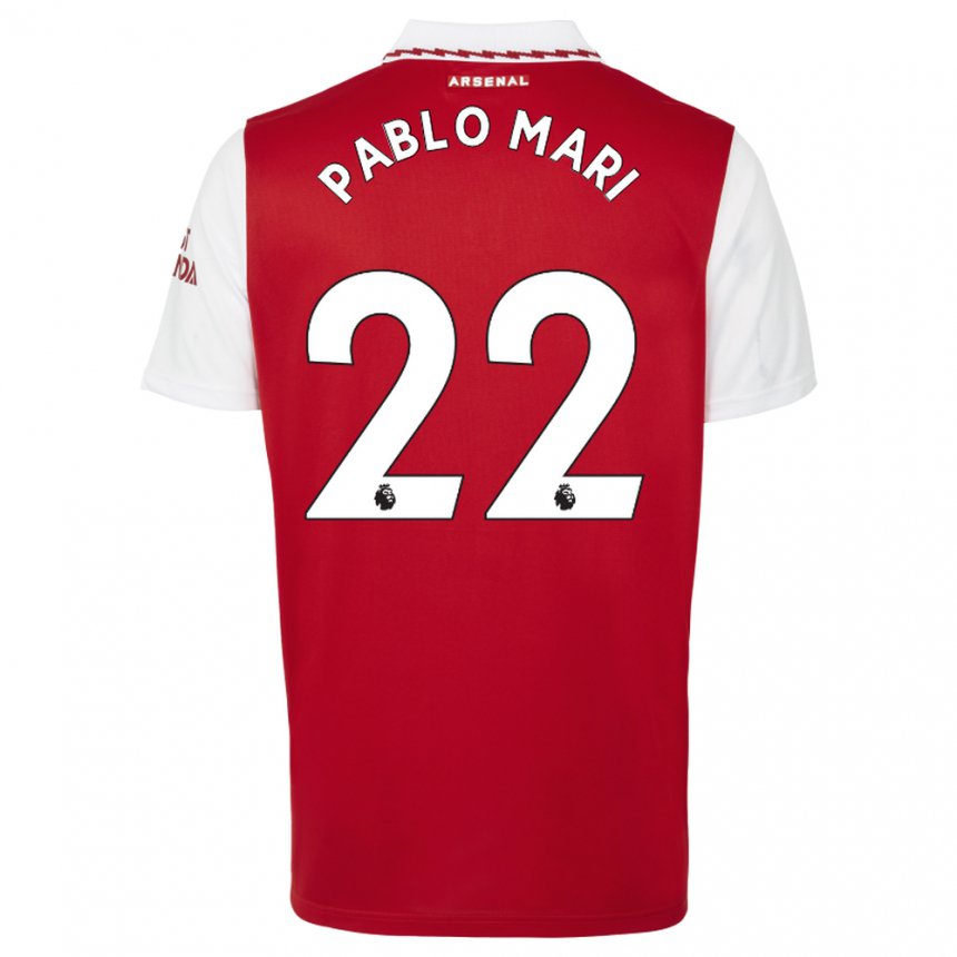 Damen Pablo Mari #22 Rot Weiß Heimtrikot Trikot 2022/23 T-shirt Belgien