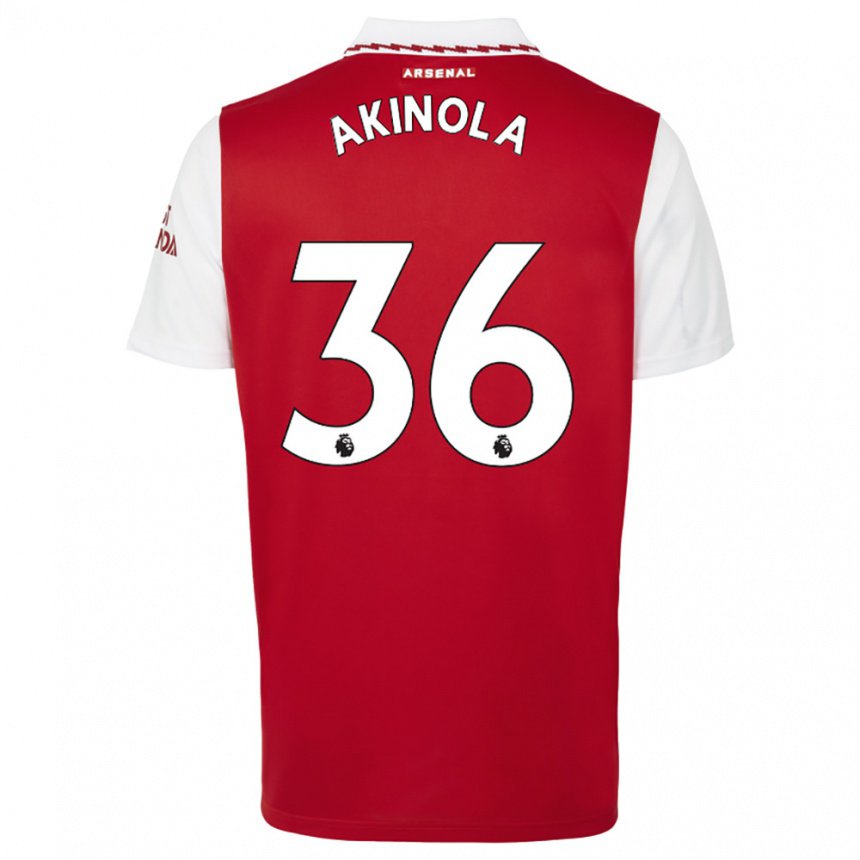 Damen Tim Akinola #36 Rot Weiß Heimtrikot Trikot 2022/23 T-shirt Belgien