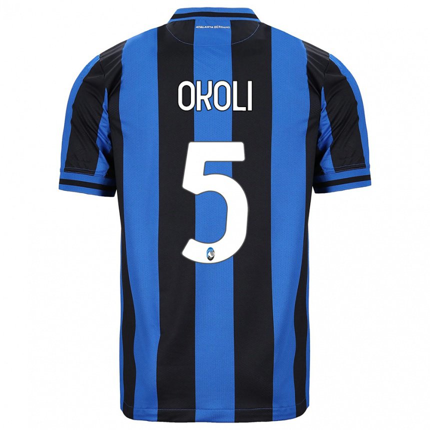 Damen Caleb Okoli #5 Blau Schwarz Heimtrikot Trikot 2022/23 T-shirt Belgien