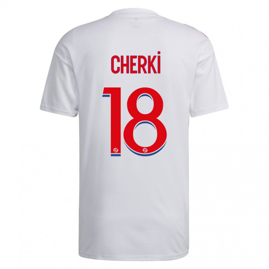 Damen Rayan Cherki #18 Weiß Blau Rot Heimtrikot Trikot 2022/23 T-shirt Belgien