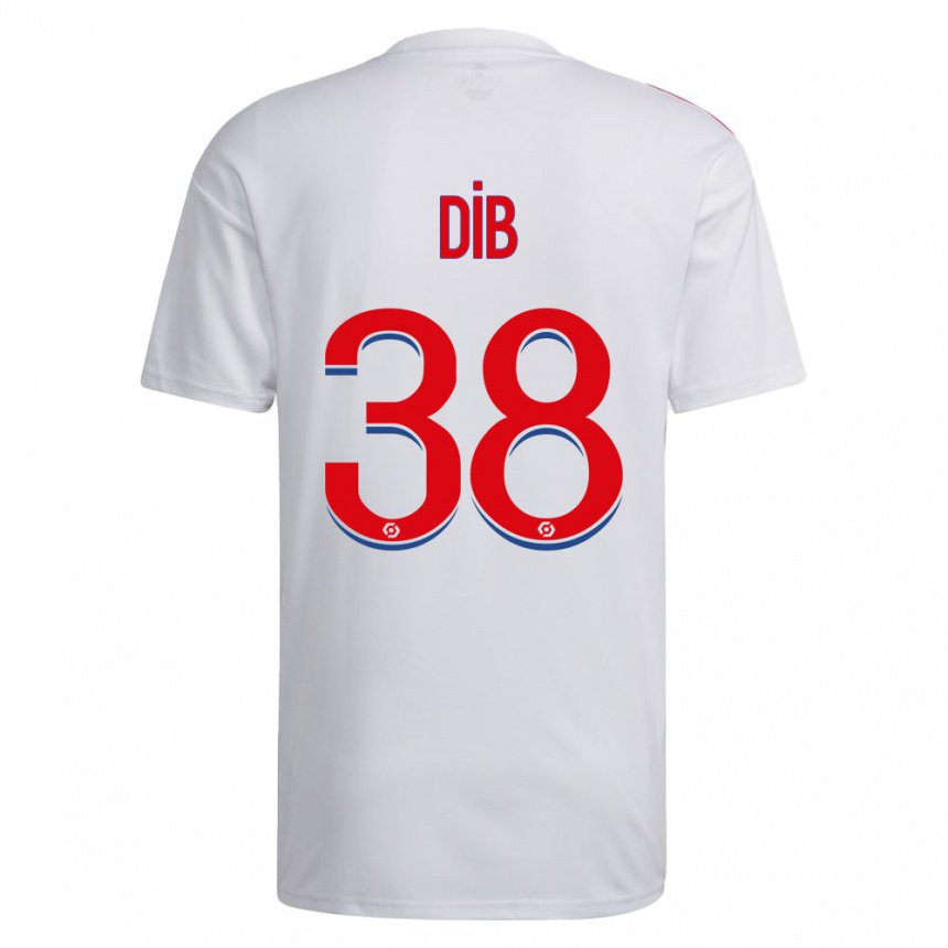 Femme Maillot Djibrail Dib #38 Blanc Bleu Rouge Tenues Domicile 2022/23 T-shirt Belgique
