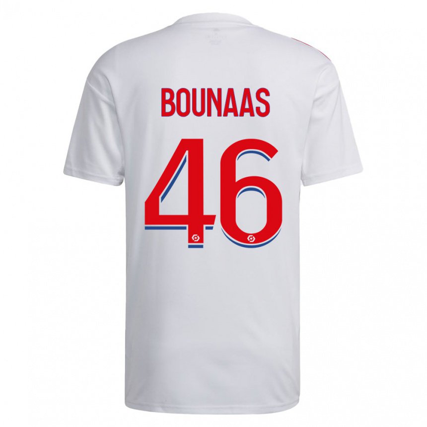 Damen Idris Bounaas #46 Weiß Blau Rot Heimtrikot Trikot 2022/23 T-shirt Belgien