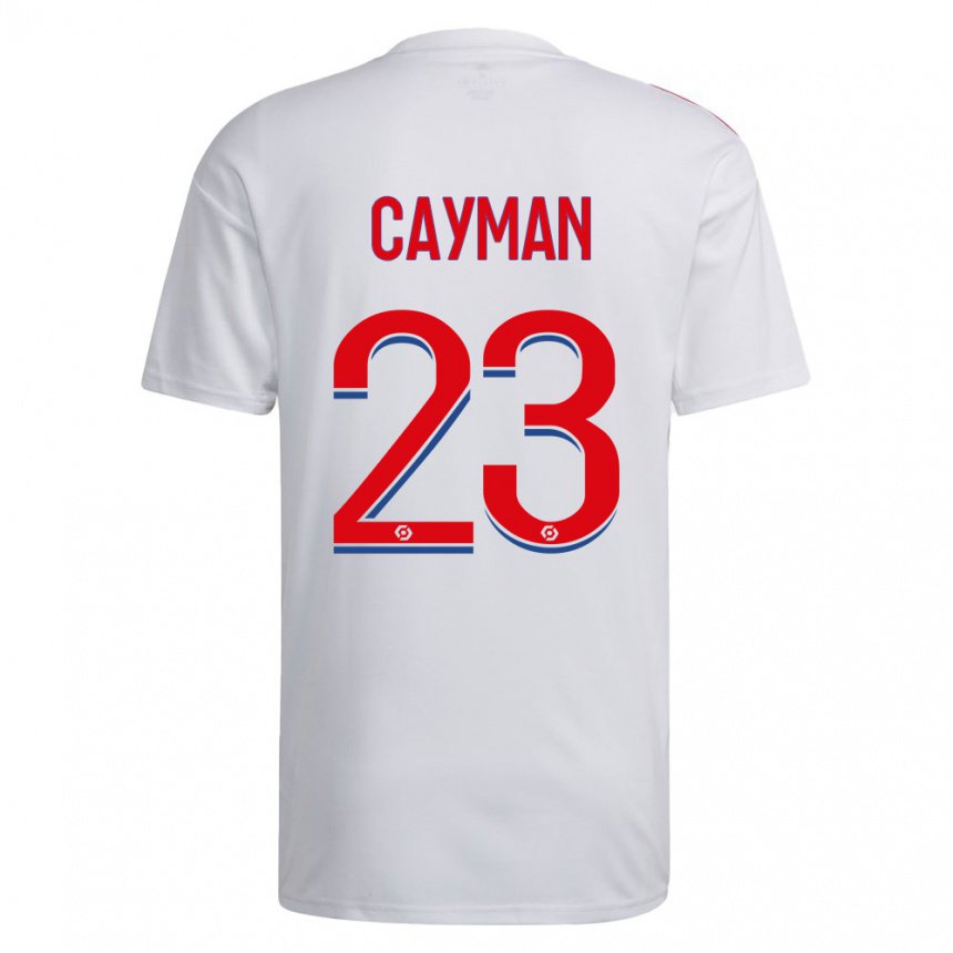 Damen Janice Cayman #23 Weiß Blau Rot Heimtrikot Trikot 2022/23 T-shirt Belgien