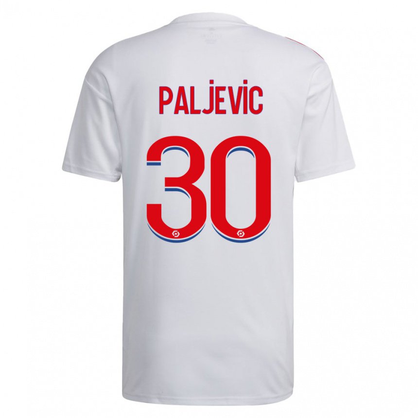 Damen Alyssia Paljevic #30 Weiß Blau Rot Heimtrikot Trikot 2022/23 T-shirt Belgien