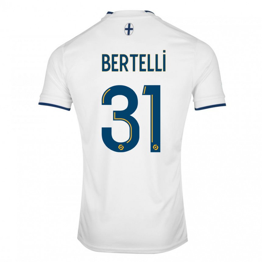 Damen Ugo Bertelli #31 Weißer Saphir Heimtrikot Trikot 2022/23 T-shirt Belgien