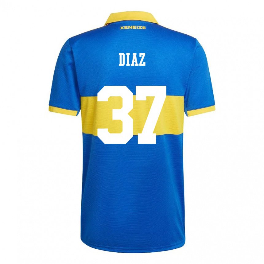 Femme Maillot Tomas Diaz #37 Jaune Olympique Tenues Domicile 2022/23 T-shirt Belgique