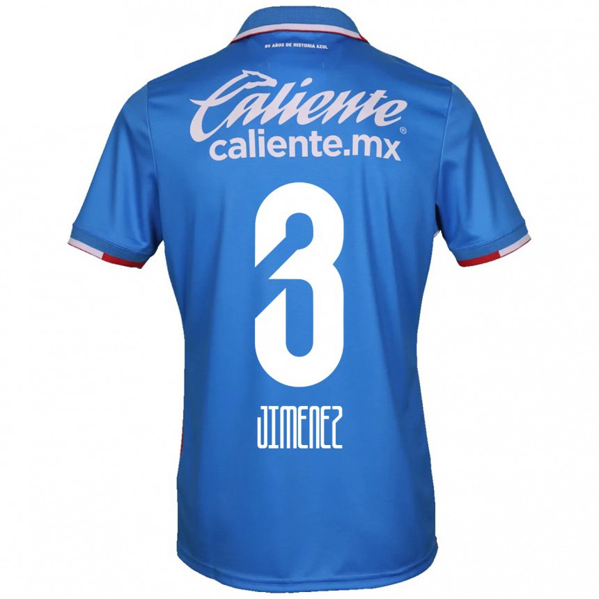 Femme Maillot Jaiber Jimenez #3 Bleu Azur Tenues Domicile 2022/23 T-shirt Belgique