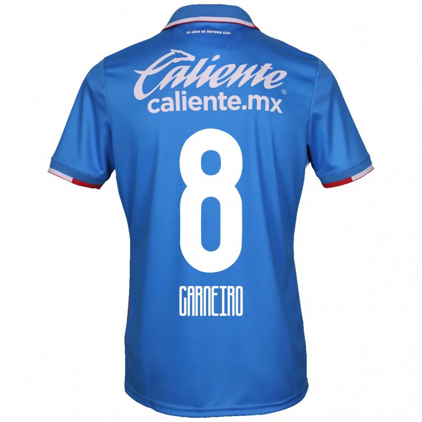 Damen Gonzalo Carneiro #8 Azurblau Heimtrikot Trikot 2022/23 T-shirt Belgien