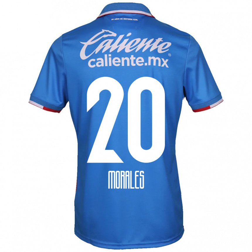 Femme Maillot Ivan Morales #20 Bleu Azur Tenues Domicile 2022/23 T-shirt Belgique