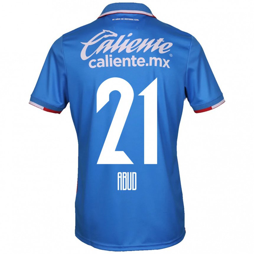 Damen Karime Abud #21 Azurblau Heimtrikot Trikot 2022/23 T-shirt Belgien