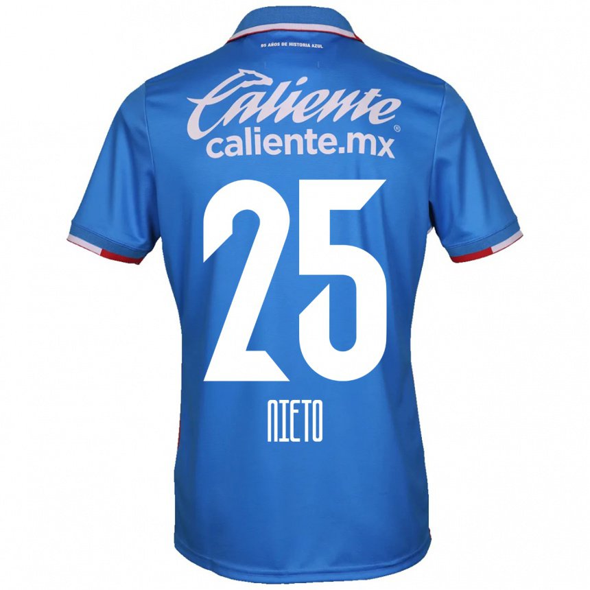 Damen Natsidieli Nieto #25 Azurblau Heimtrikot Trikot 2022/23 T-shirt Belgien