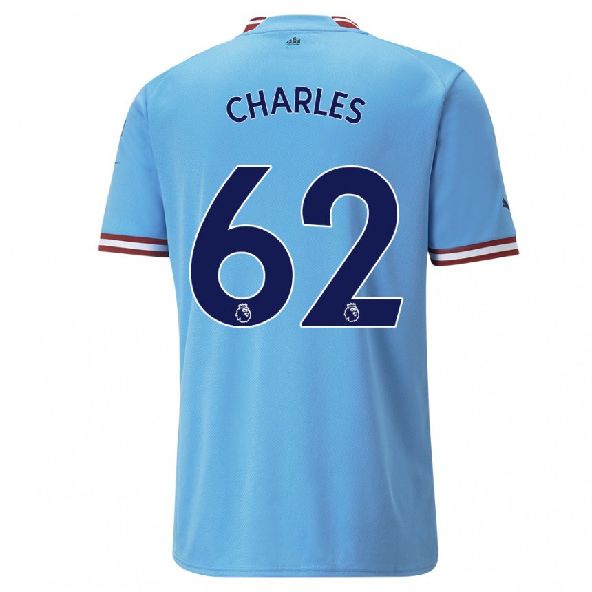 Femme Maillot Shea Charles #62 Bleu Rouge Tenues Domicile 2022/23 T-shirt Belgique